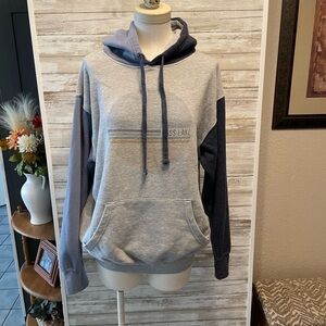 Bass Lake California hoodie sweatshirt blue and gray size medium